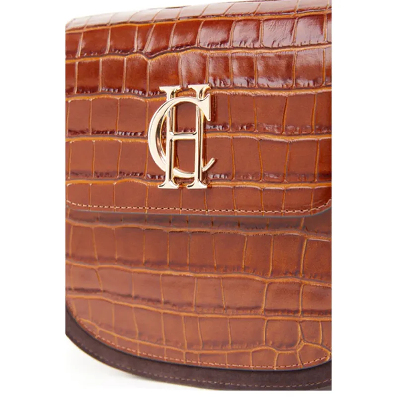 Holland Cooper Chelsea Saddle Bag - Tan Croc-2